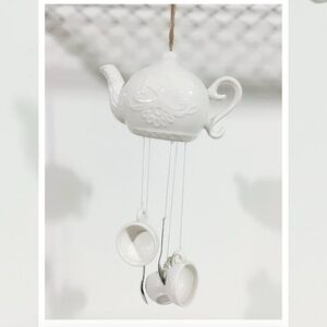 White Porcelain Teapot Windchime